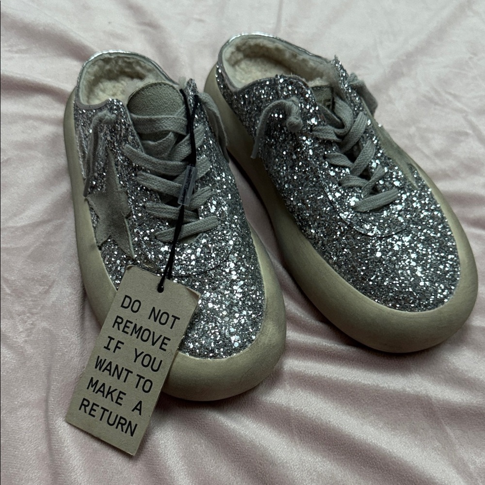 Glittery Golden Goose Space-Star Sabot. Size 39. Brand new.